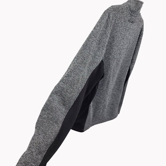 Spyder Mens Medium Gray Quarter Zip Pullover Sweater Embroidered Logo - Picture 8 of 13